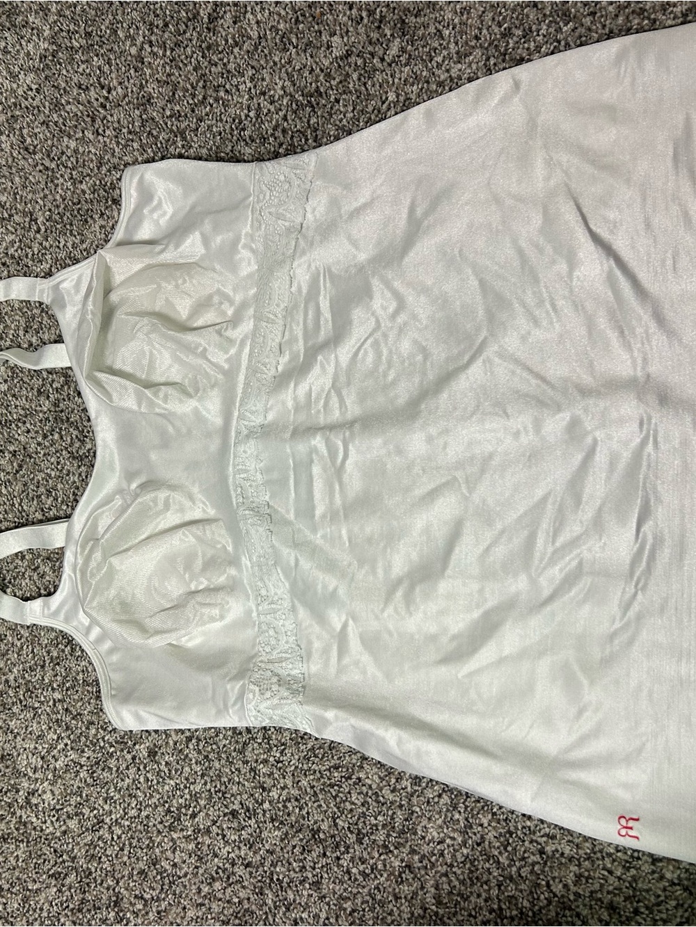 Ruby Ribbon Cami Women Size 46 White 3024 Lace Trim Shapewear Compression Top